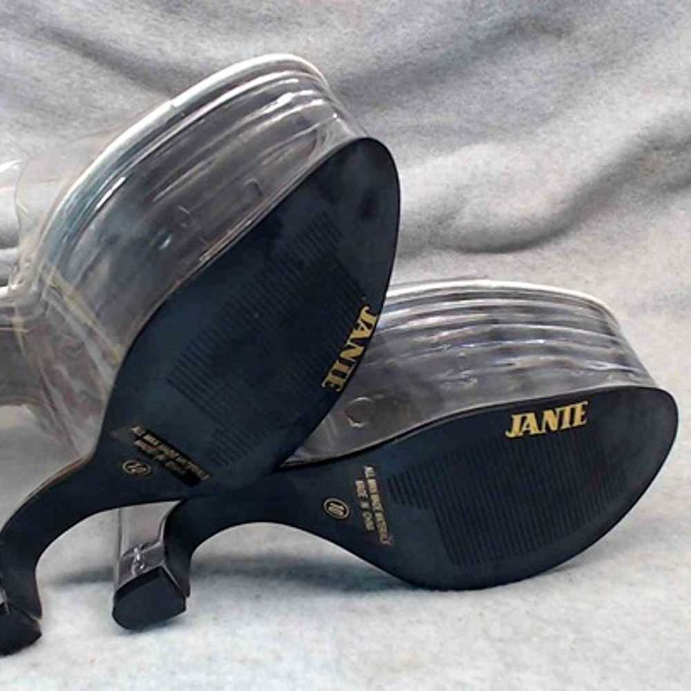 Jante Clear Platform Wedge Heels  6 1/2 inch heel… - image 3