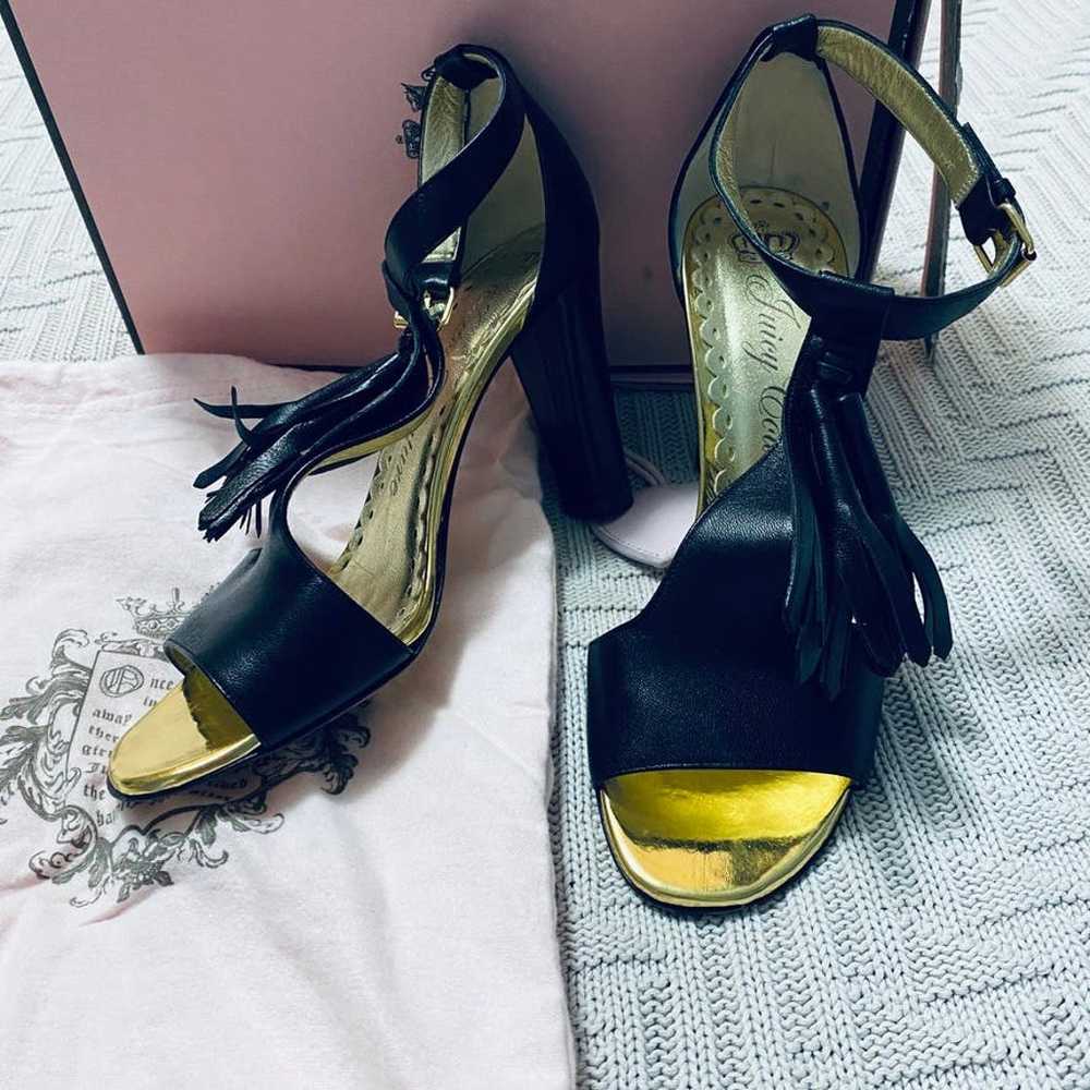 Juicy Couture black tassel Erica heels - image 2