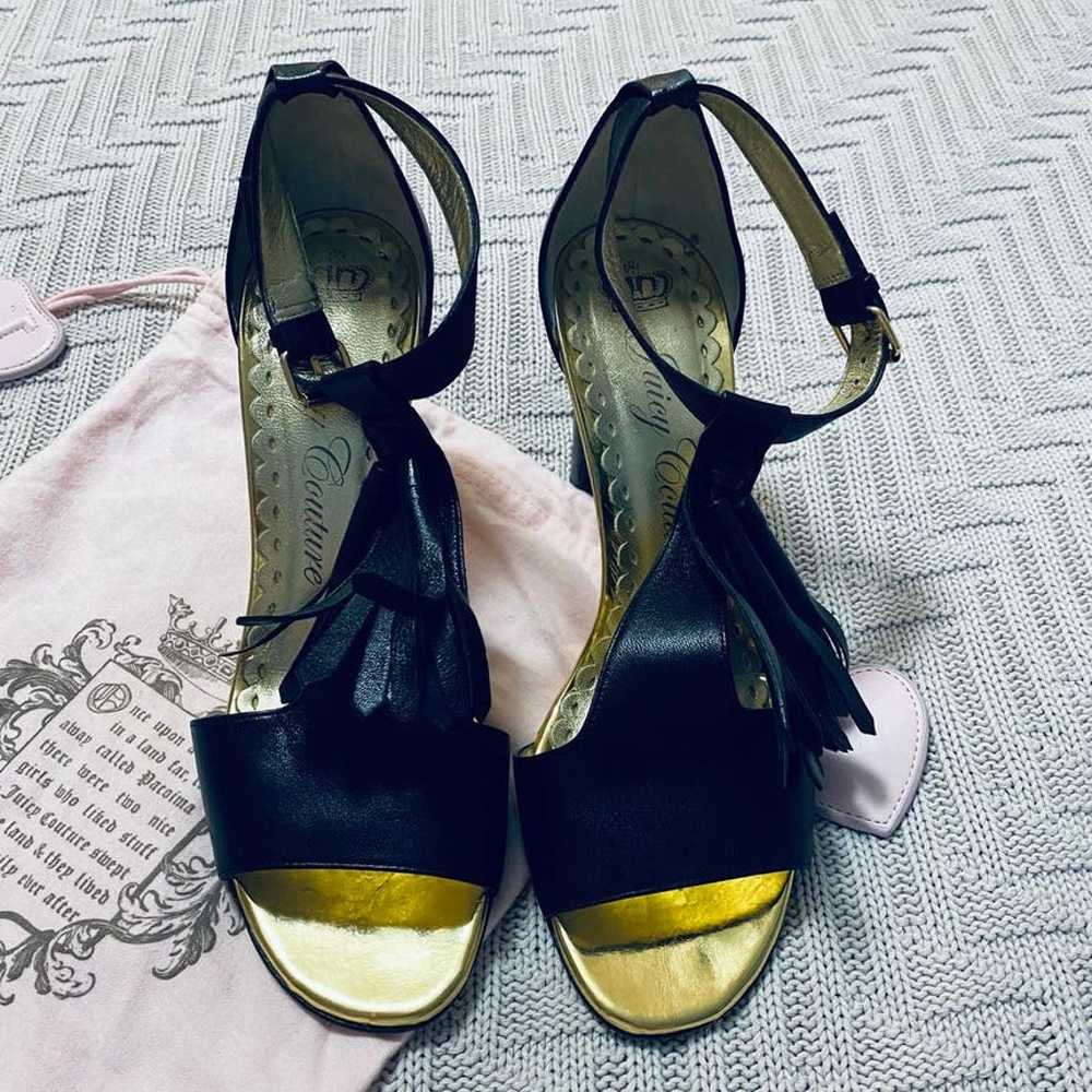 Juicy Couture black tassel Erica heels - image 3