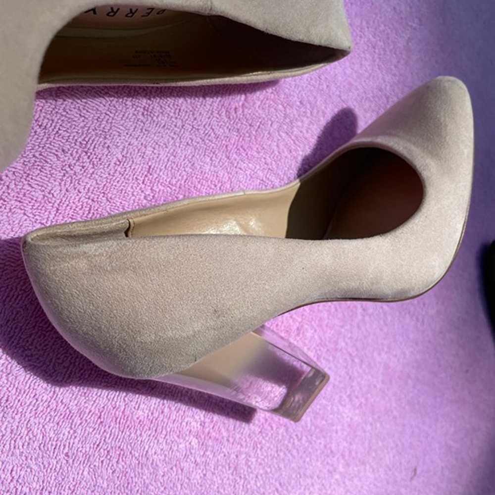 Katy Perry A.W. Lucite-Heel Pumps Heel Suede Size… - image 2