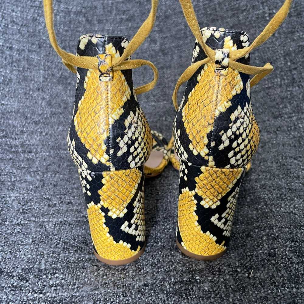 NEW Aldo Nyderia Pump Yellow Snake Print Ankle Wr… - image 4