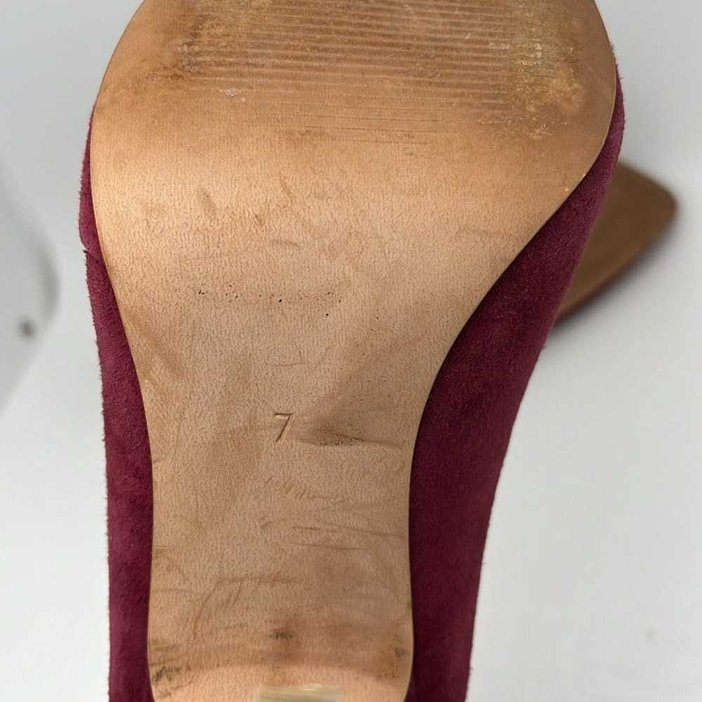 Madewell The Mira Suede Leather Heels in Plum Win… - image 11