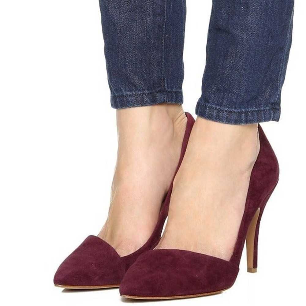 Madewell The Mira Suede Leather Heels in Plum Win… - image 1