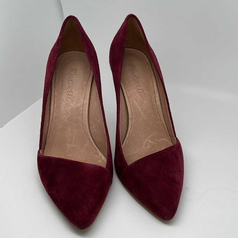 Madewell The Mira Suede Leather Heels in Plum Win… - image 2