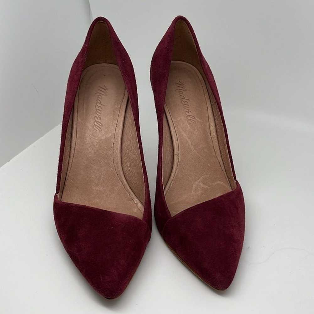 Madewell The Mira Suede Leather Heels in Plum Win… - image 3