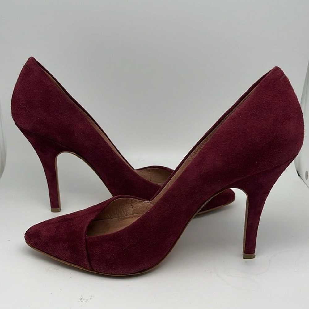 Madewell The Mira Suede Leather Heels in Plum Win… - image 5