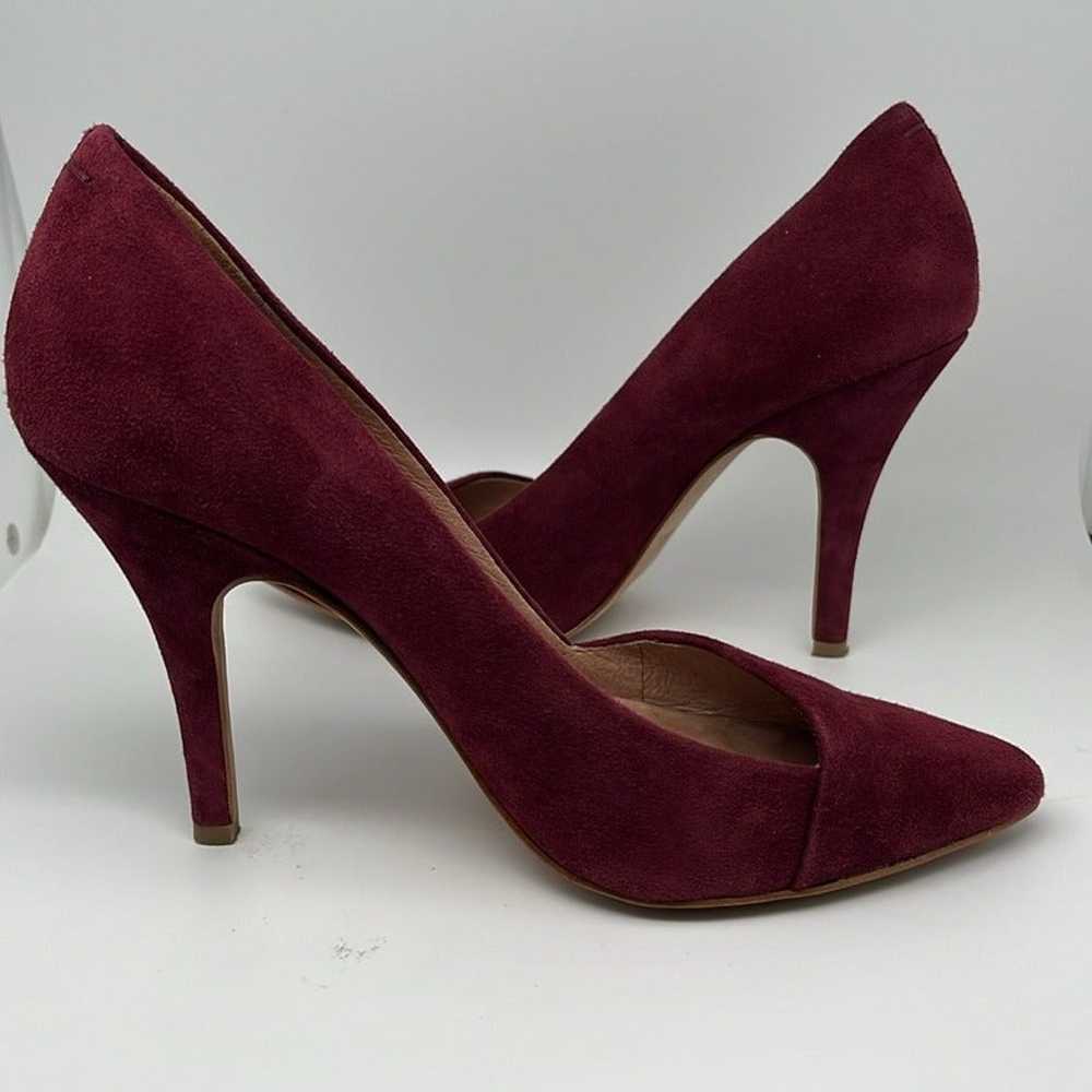Madewell The Mira Suede Leather Heels in Plum Win… - image 6