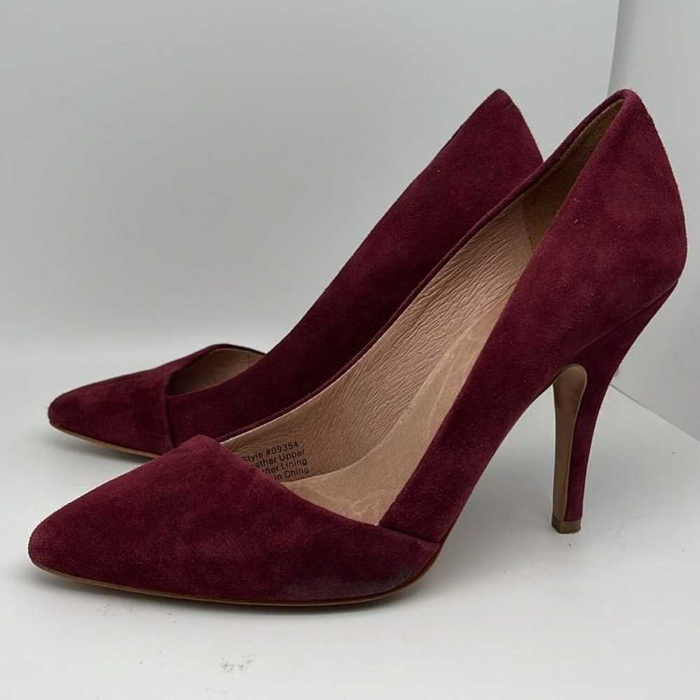 Madewell The Mira Suede Leather Heels in Plum Win… - image 7