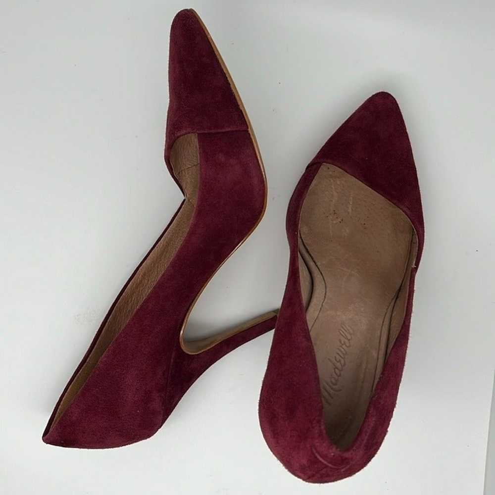 Madewell The Mira Suede Leather Heels in Plum Win… - image 9