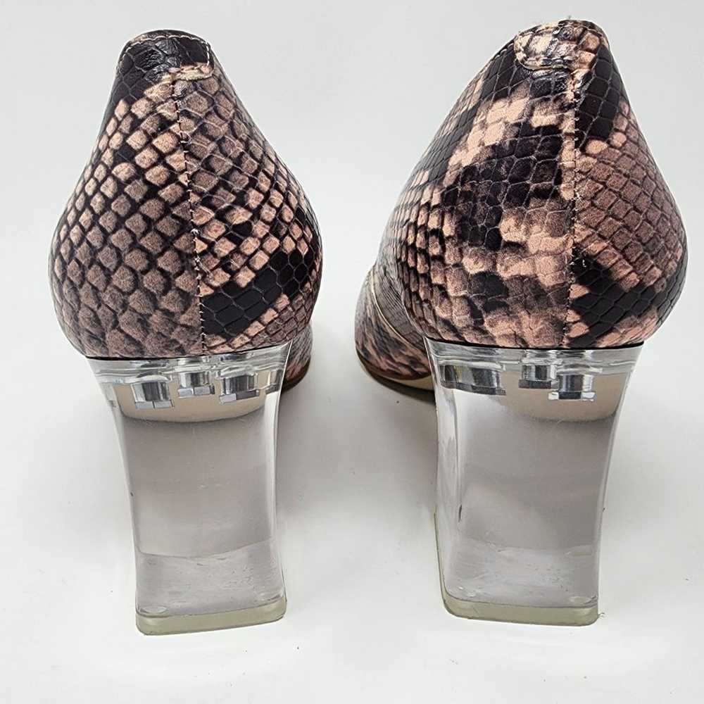 Marc Fisher Pumps Women 9M ZALA Pink Brown Snakes… - image 5