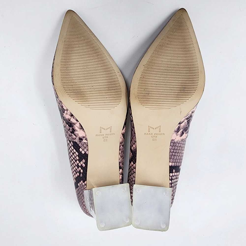 Marc Fisher Pumps Women 9M ZALA Pink Brown Snakes… - image 8