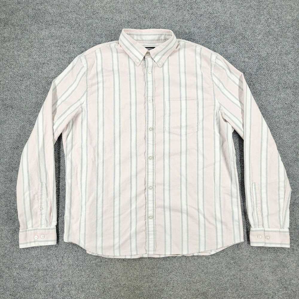 Express Express Button Shirt Men's Large Pink Gra… - image 1