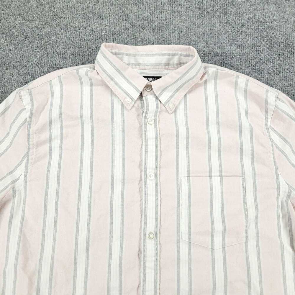 Express Express Button Shirt Men's Large Pink Gra… - image 2