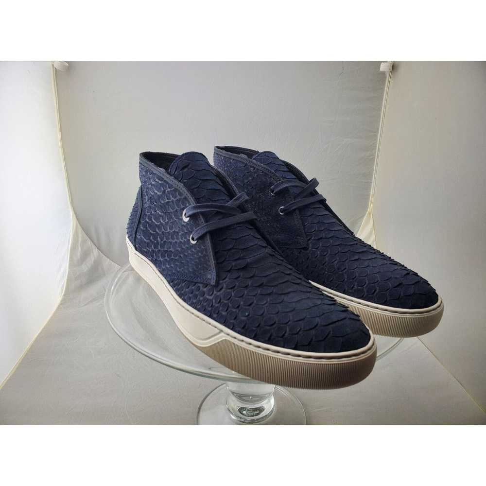 Lanvin Lanvin Matte Desert Boots Python Navy - La… - image 6