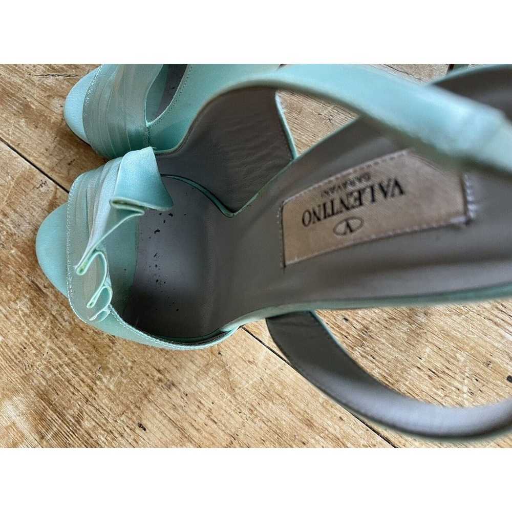 Valentino Garavani Patent Leather Peep Toe Slingb… - image 10