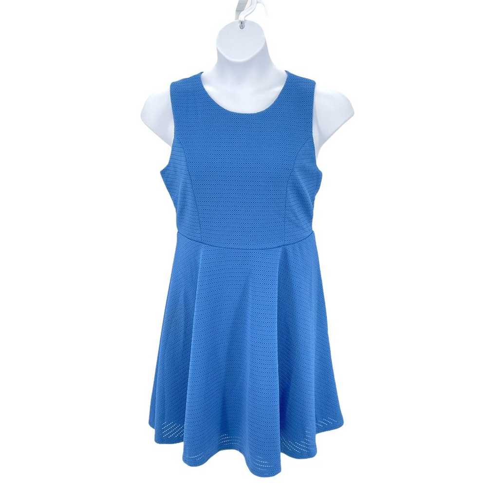 Lulus Blue Skater Dress Open Back XL - image 1