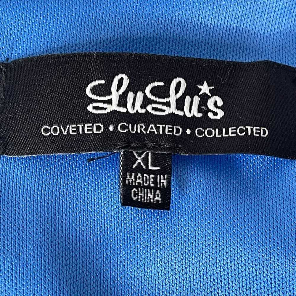Lulus Blue Skater Dress Open Back XL - image 9
