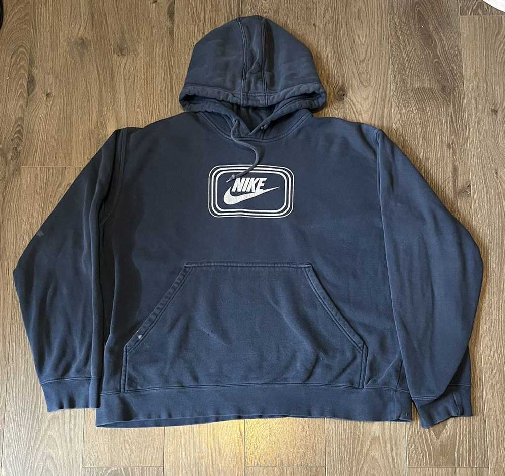 Nike × Vintage Y2k Navy Nike Hoodie - image 1