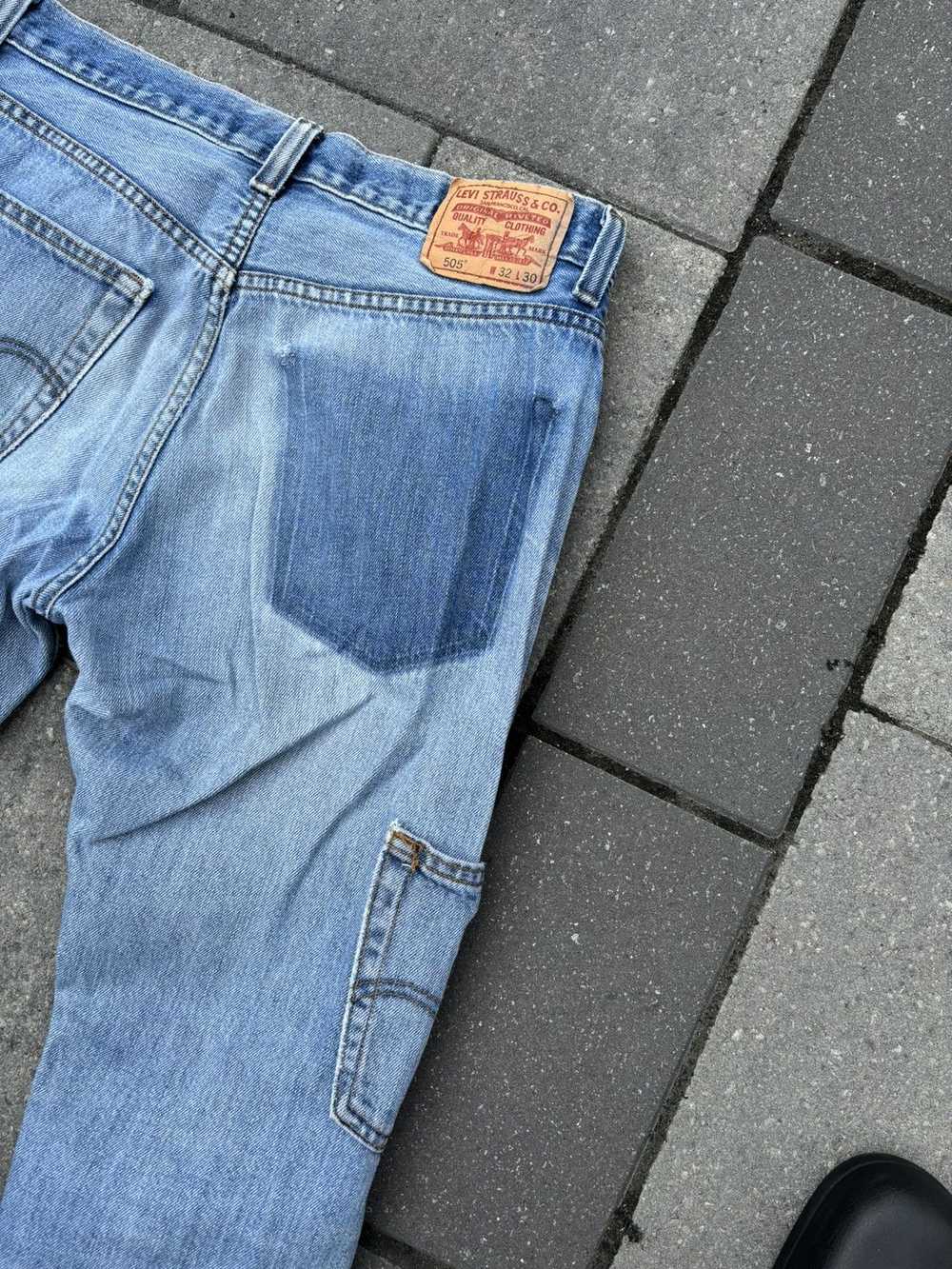 Levi's × Vintage Levis 505 custom side patch jeans - image 3