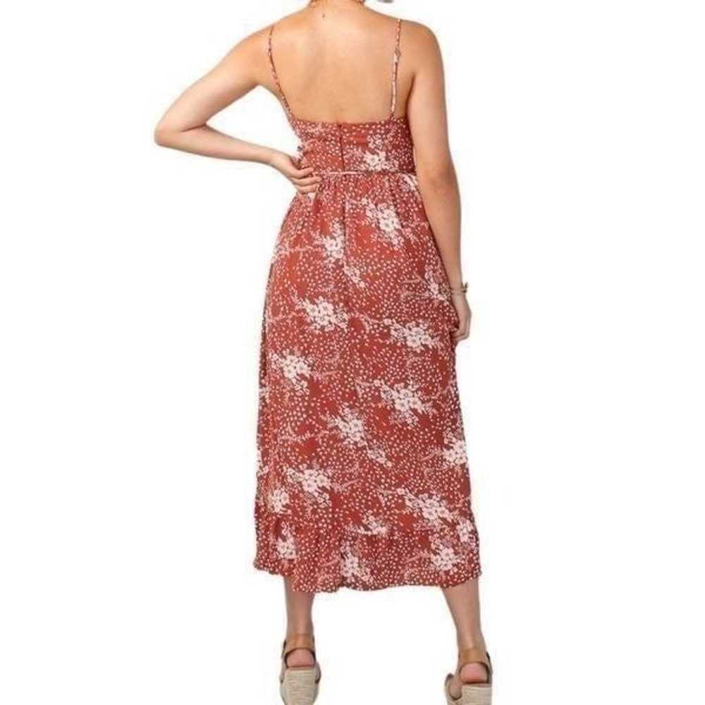 NWOT Simplee Floral Midi Frill Boho Dress Small - image 4