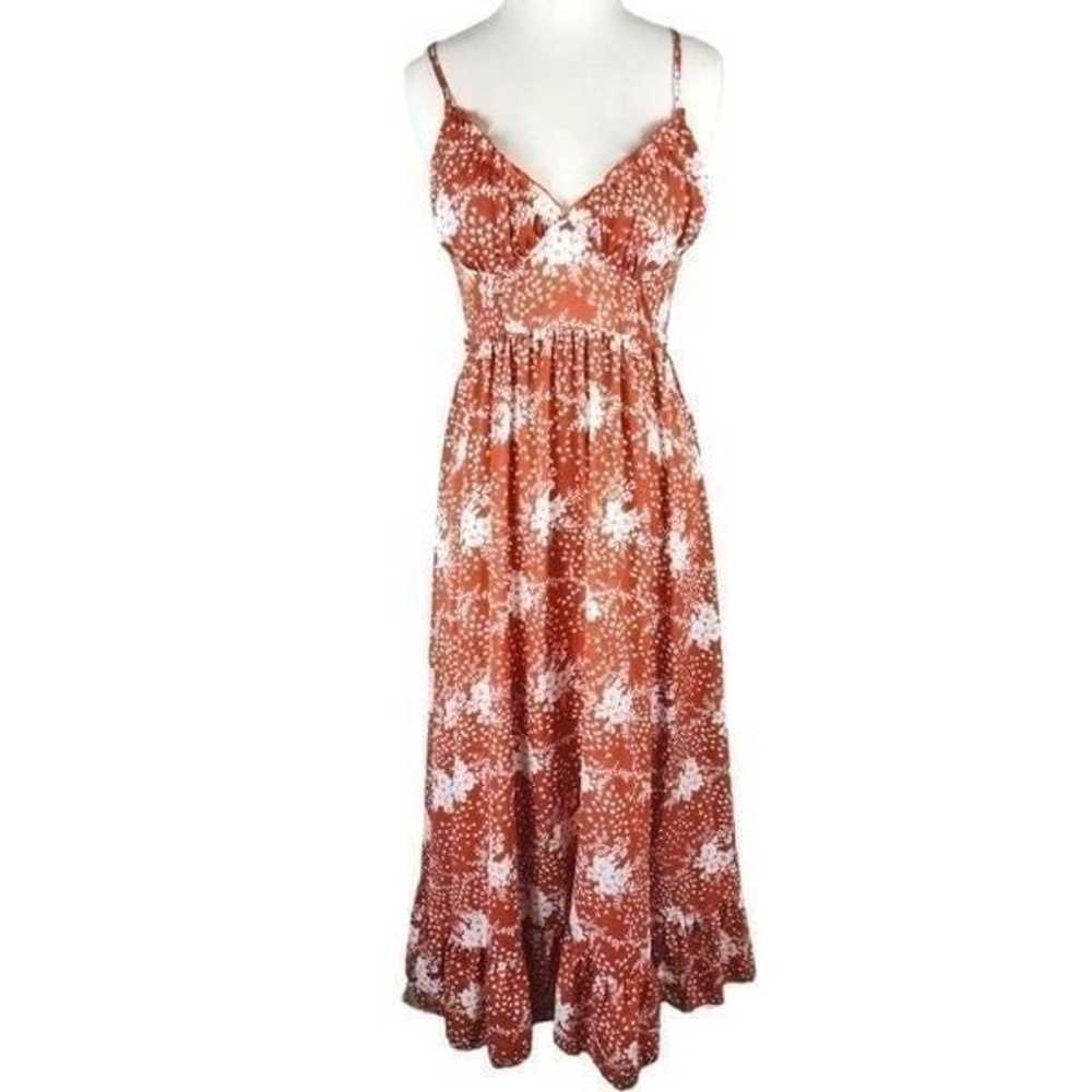 NWOT Simplee Floral Midi Frill Boho Dress Small - image 5