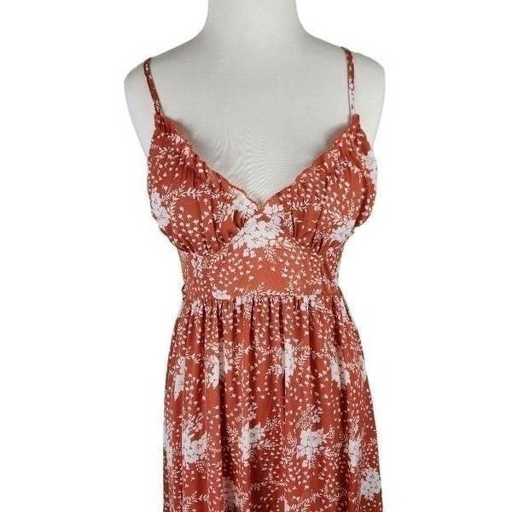NWOT Simplee Floral Midi Frill Boho Dress Small - image 6