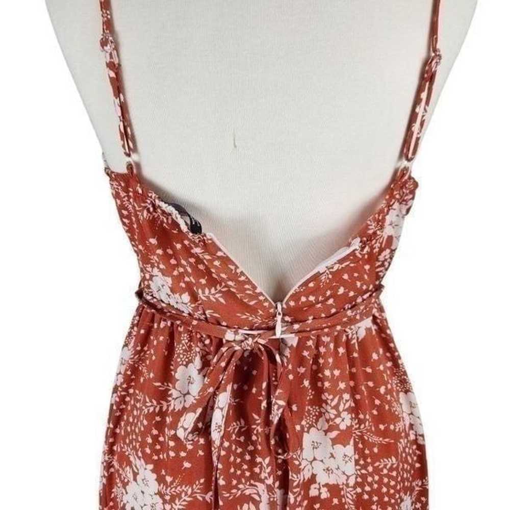 NWOT Simplee Floral Midi Frill Boho Dress Small - image 9