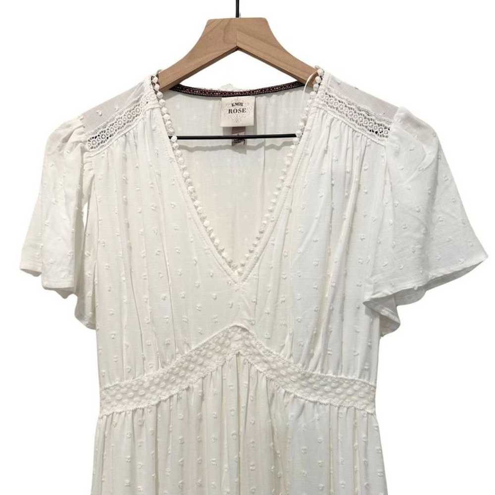 NWOT Knox Rose Short Sleeve V-Neck Maxi Dress Whi… - image 2