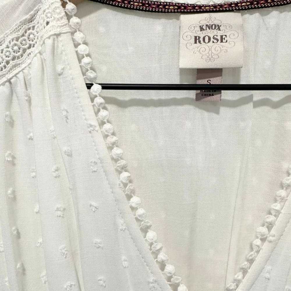 NWOT Knox Rose Short Sleeve V-Neck Maxi Dress Whi… - image 5