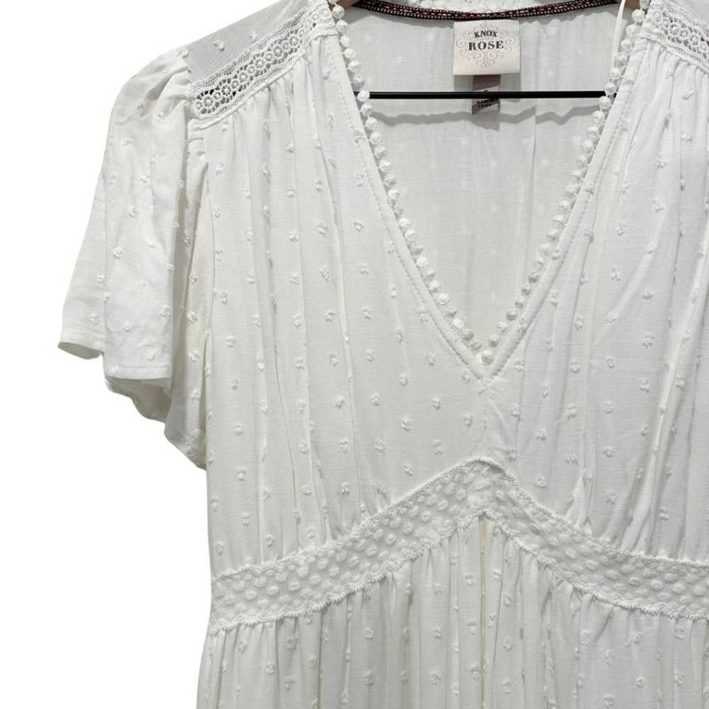 NWOT Knox Rose Short Sleeve V-Neck Maxi Dress Whi… - image 6