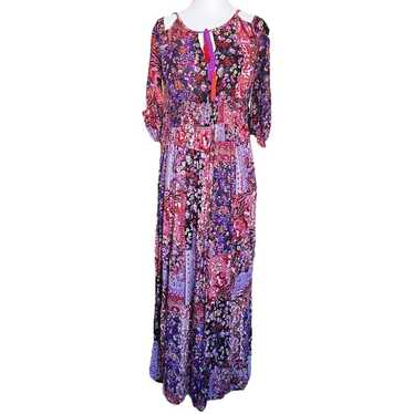 Raga Paisley Floral Maxi Dress Size M - image 1