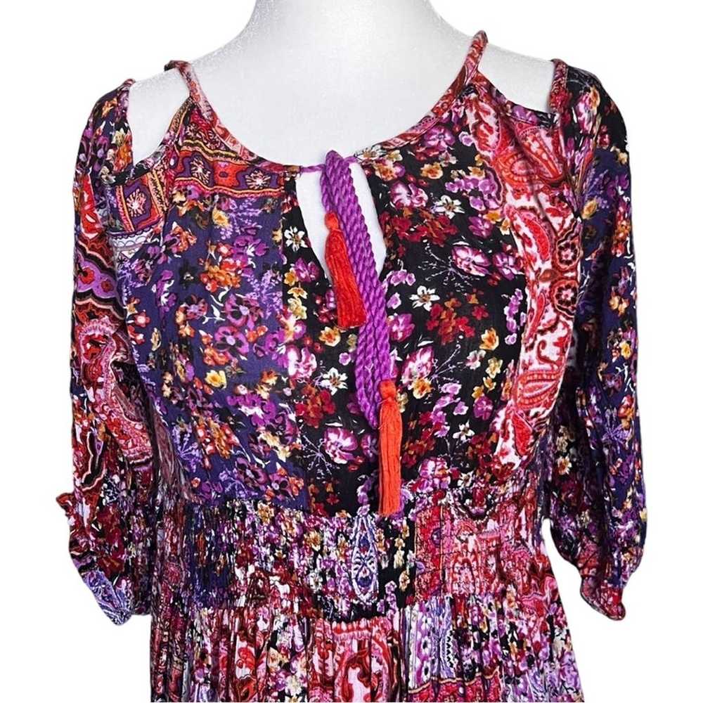 Raga Paisley Floral Maxi Dress Size M - image 3