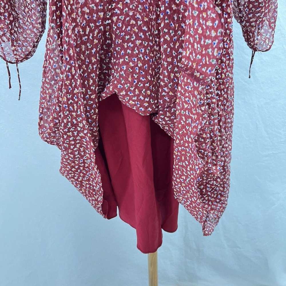 Madewell Mini Dress Women Size 6 Red Ditsy Flower… - image 7