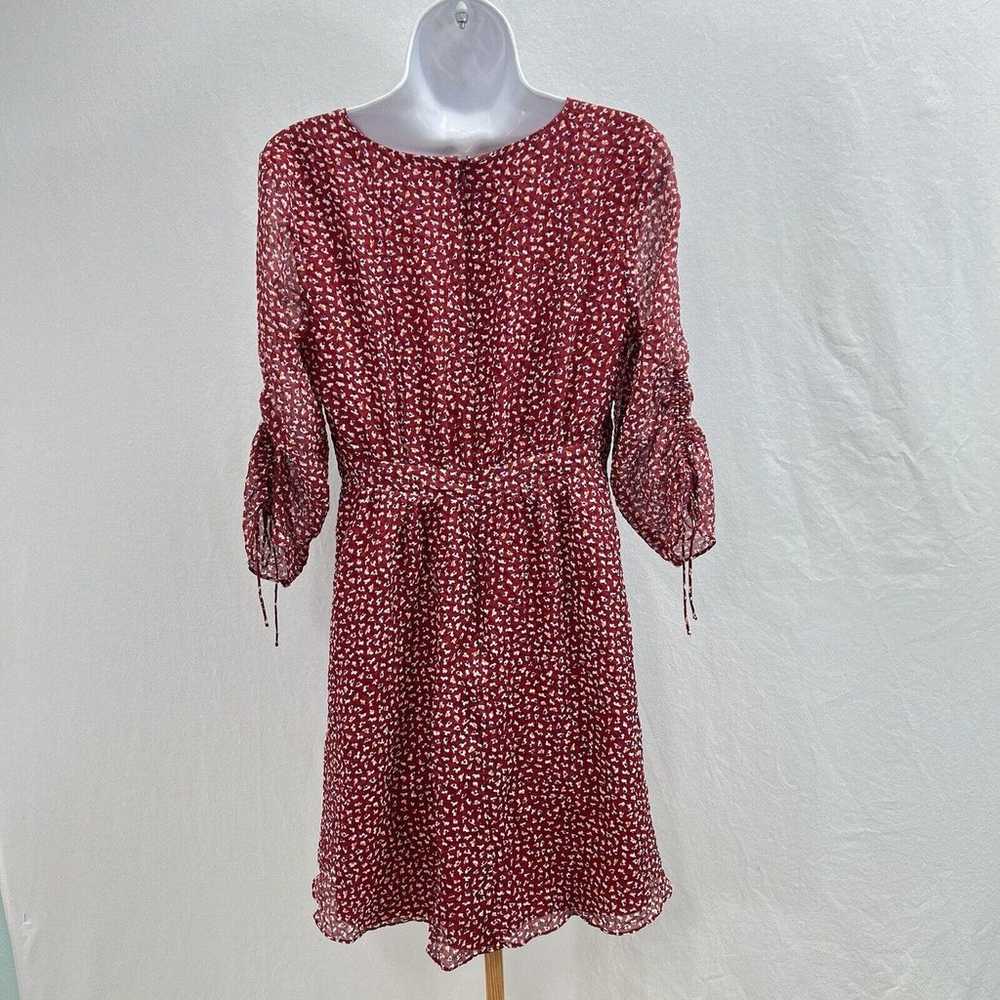 Madewell Mini Dress Women Size 6 Red Ditsy Flower… - image 8