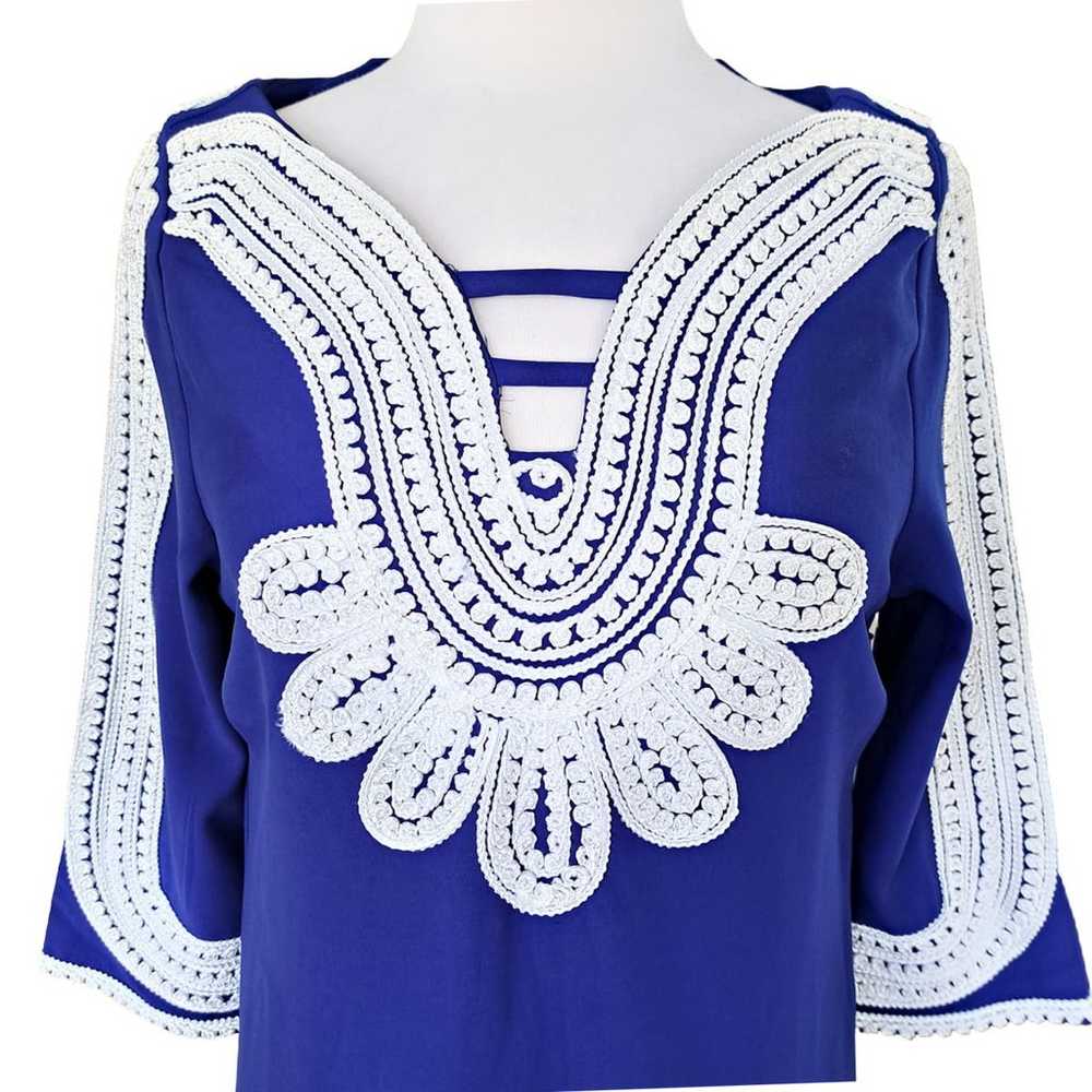Camilla Tree Royal Blue Embroidered Tunic Dress 3… - image 2