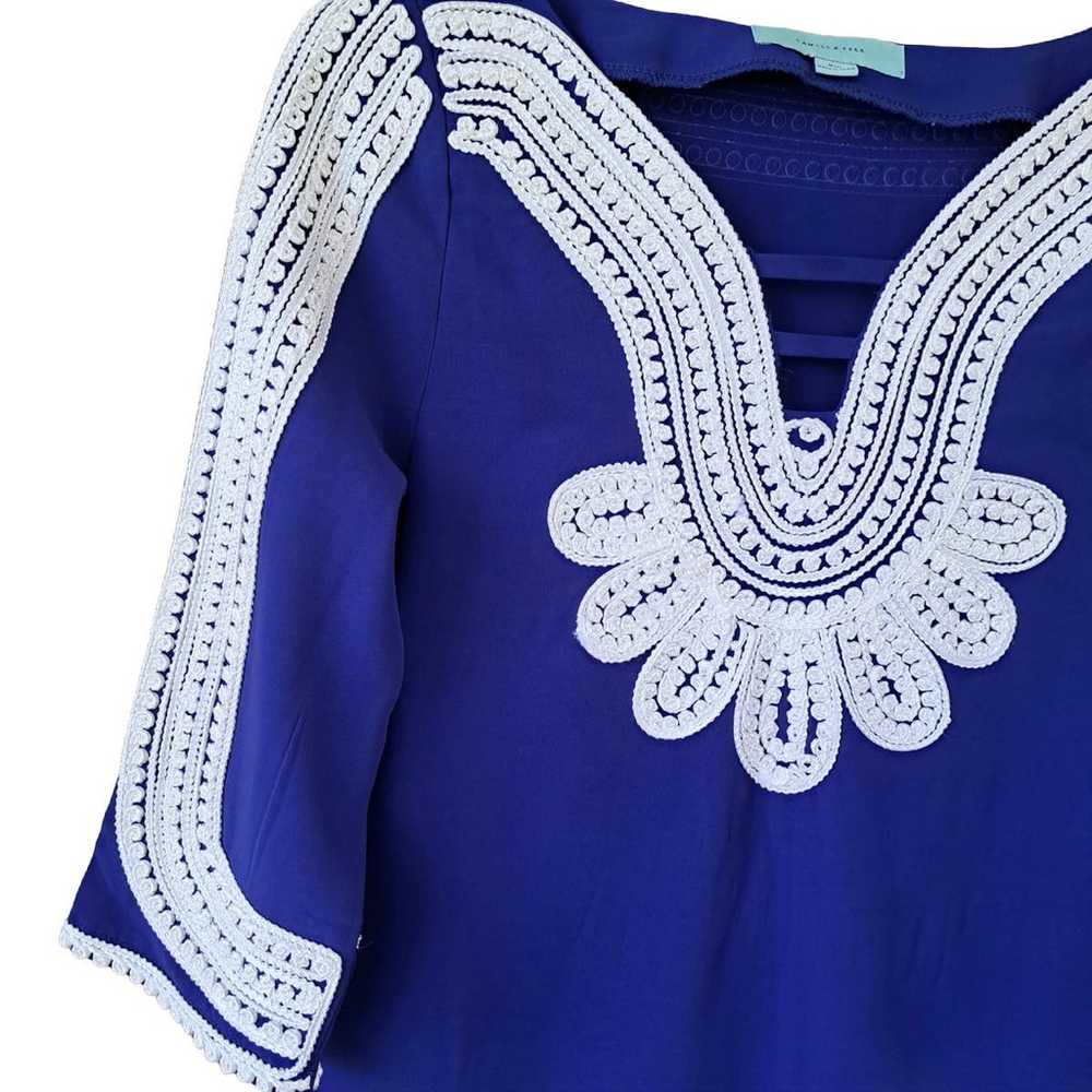 Camilla Tree Royal Blue Embroidered Tunic Dress 3… - image 8