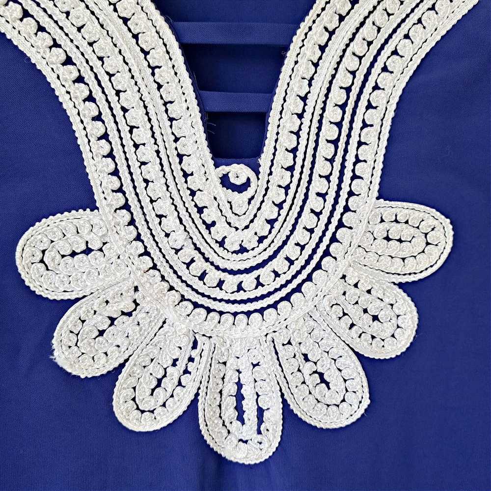 Camilla Tree Royal Blue Embroidered Tunic Dress 3… - image 9
