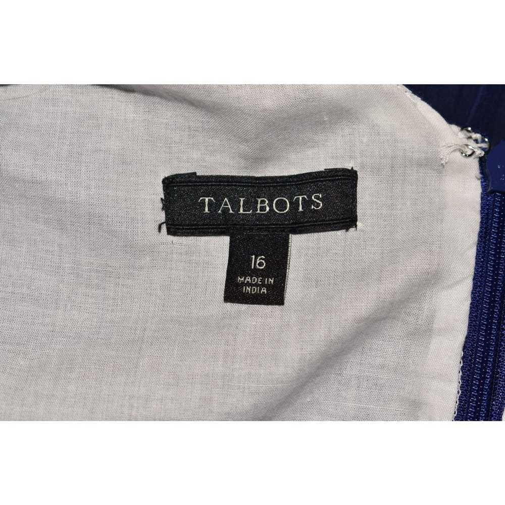 TALBOTS $149 V-Back Pleated Fit & Flare Midi Dres… - image 4