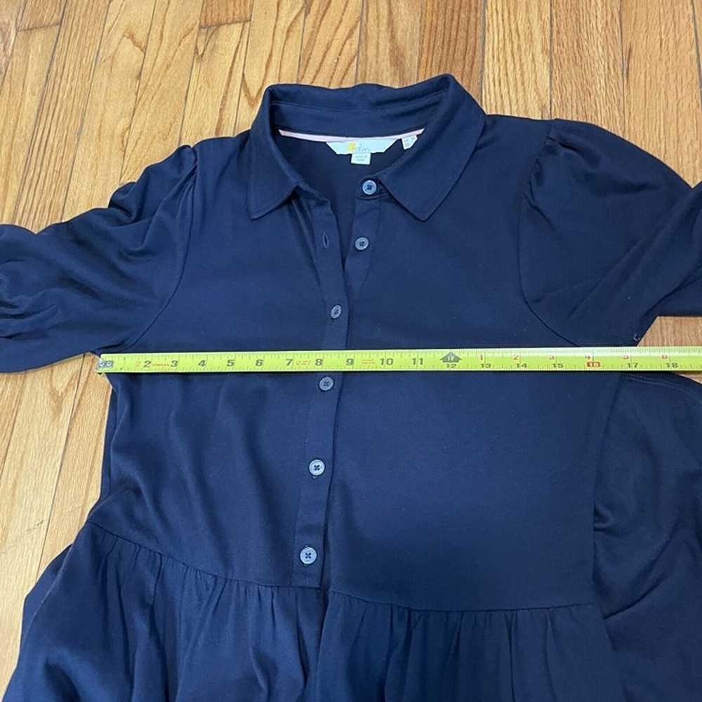 Boden Navy Blue Mini Jersey Shirt Dress Size 2R - image 6