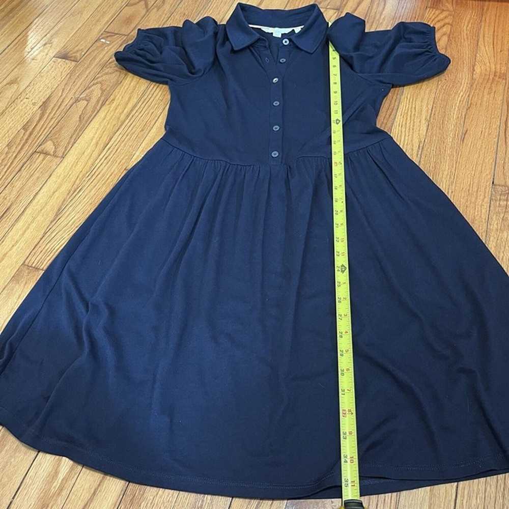 Boden Navy Blue Mini Jersey Shirt Dress Size 2R - image 8