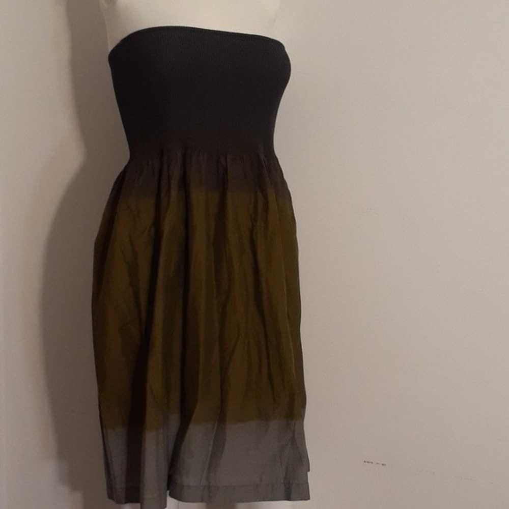 W by worth cotton dress. 2 p skirt brown gray xs … - image 2