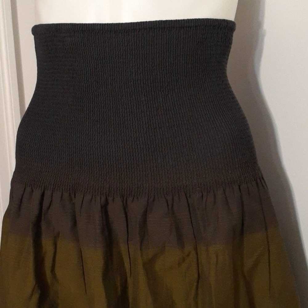 W by worth cotton dress. 2 p skirt brown gray xs … - image 5