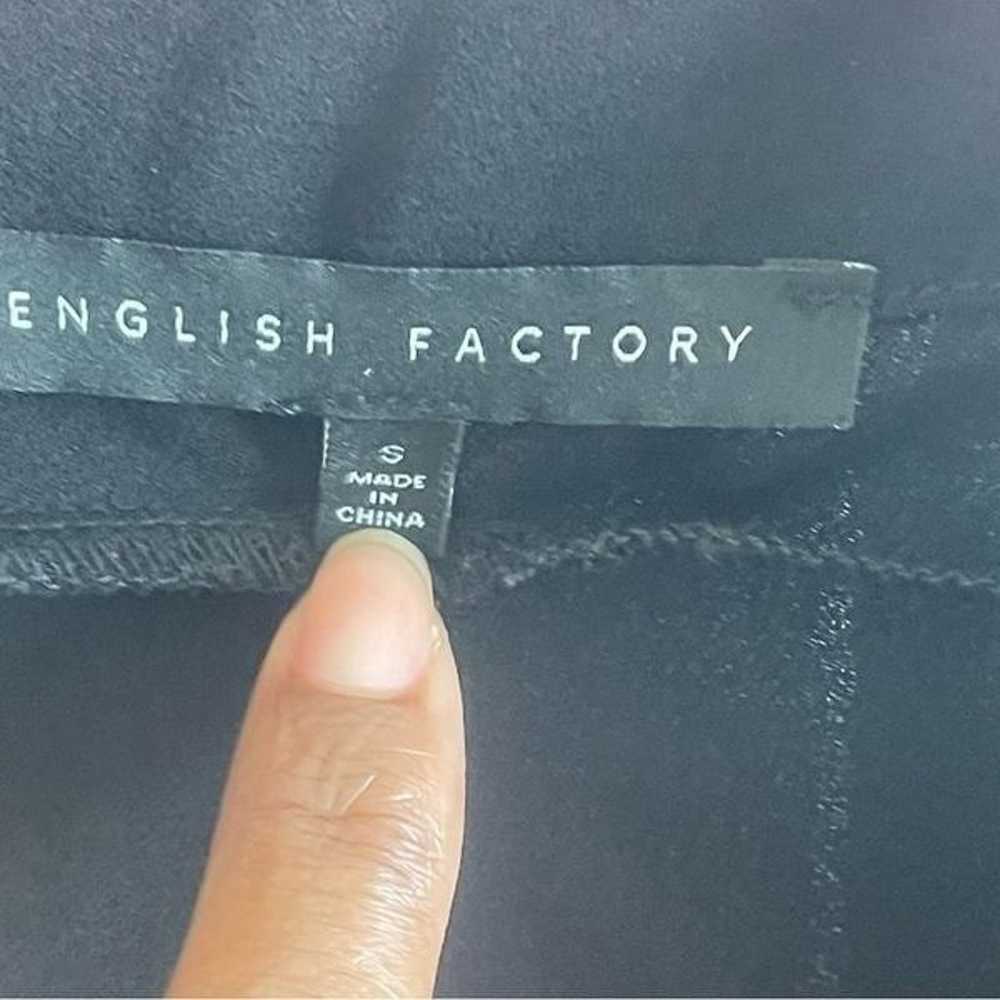 English Factory Black Short Sleeve Faux Wrap Jump… - image 3
