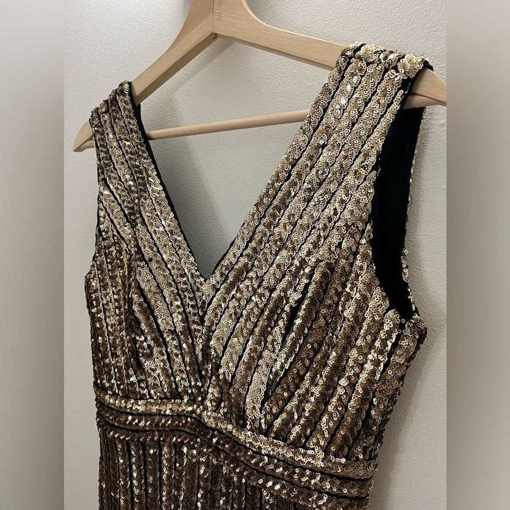 EUC Lulus Marquee Lights Gold Sequin Backless Bod… - image 6