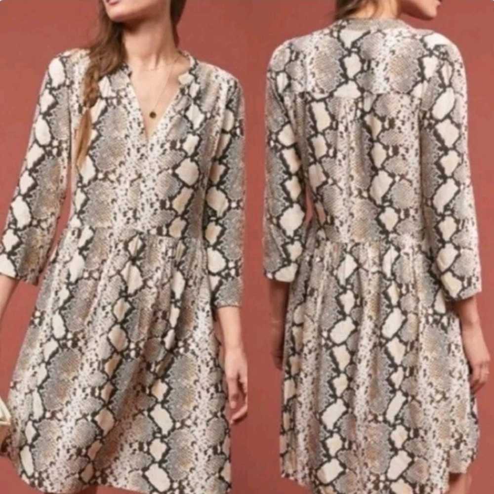 Maeve by Anthropologie Juno Snake Print Dress in … - image 2