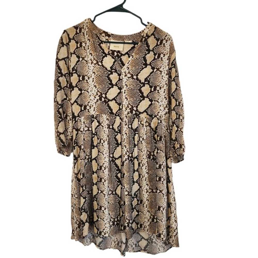 Maeve by Anthropologie Juno Snake Print Dress in … - image 3
