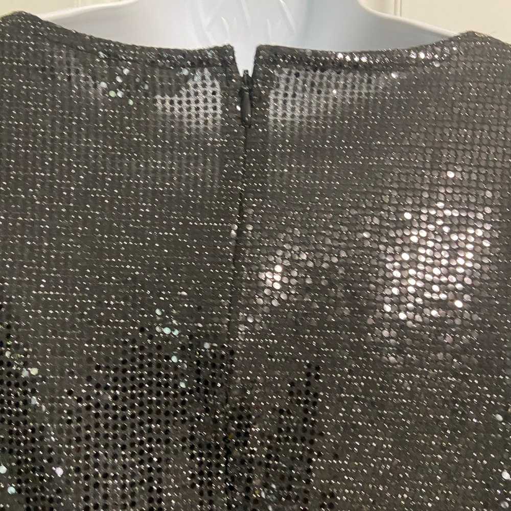 8- H&M Black Sequined Midi Dress - image 5