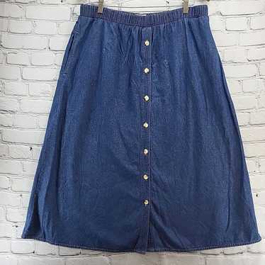 Vintage Koret Vintage Denim Skirt womens Sz 18 Fu… - image 1