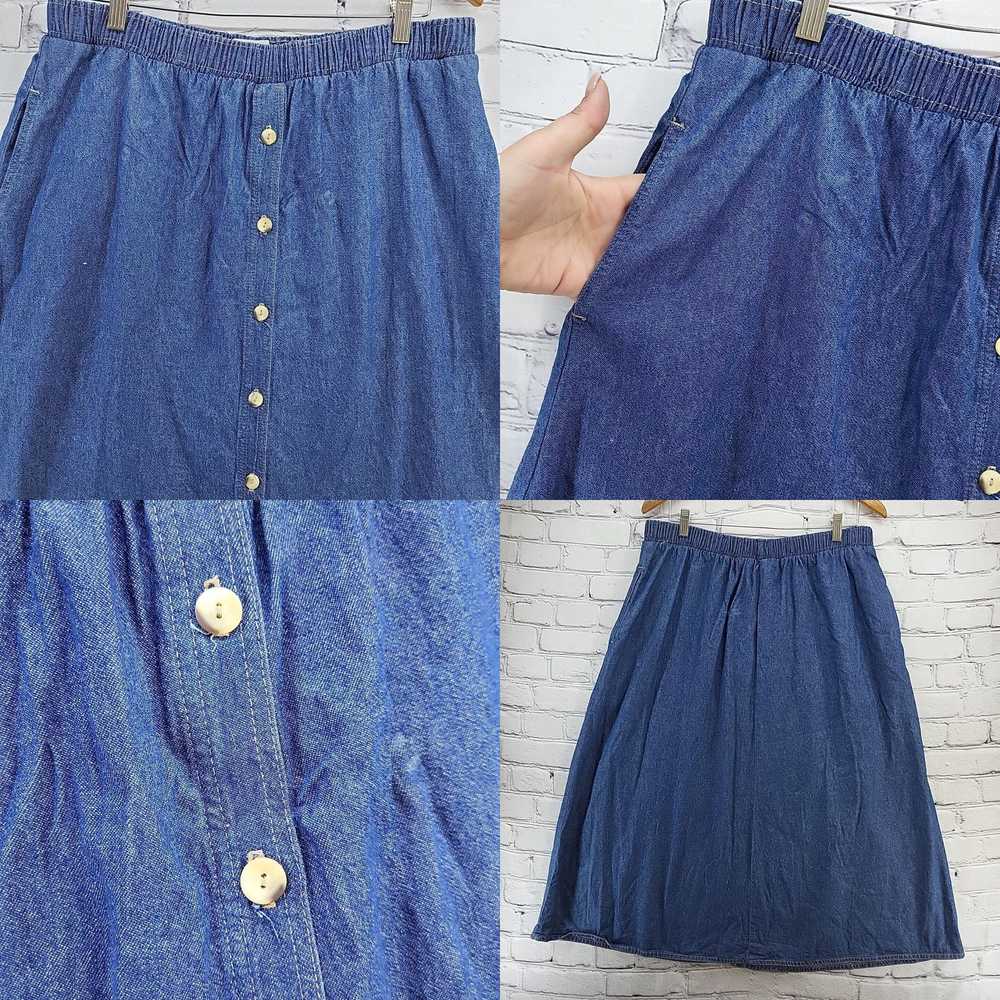 Vintage Koret Vintage Denim Skirt womens Sz 18 Fu… - image 4