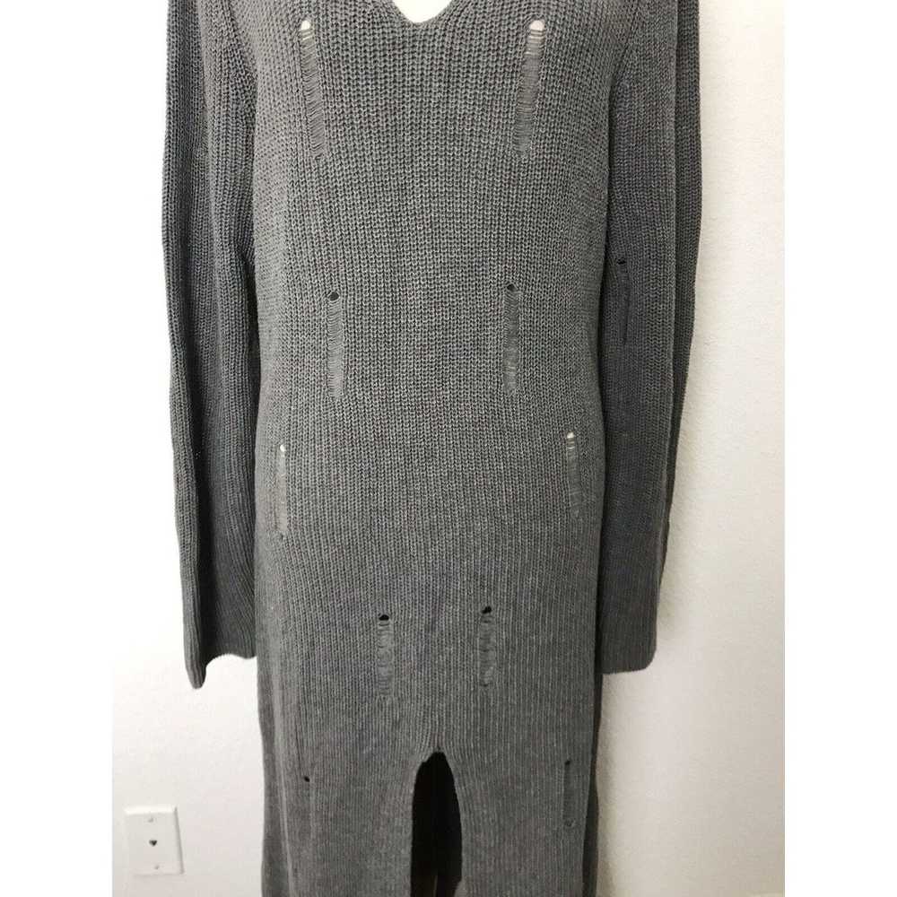 Mod X Sweater Dress Midi Asymmetric Distressed Cu… - image 3